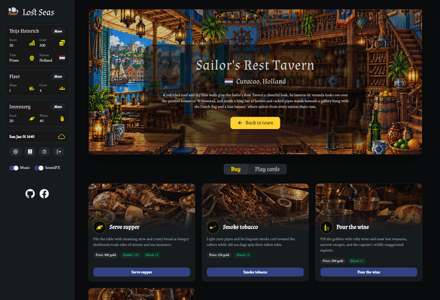Buying supper and drinks at the tavern